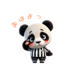 パンダ×サッカー！3Dリアル（個別スタンプ：9）