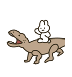 うさぽぽちゃん with恐竜 文字なし（個別スタンプ：2）