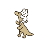 うさぽぽちゃん with恐竜 文字なし（個別スタンプ：6）