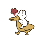 うさぽぽちゃん with恐竜 文字なし（個別スタンプ：7）