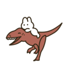 うさぽぽちゃん with恐竜 文字なし（個別スタンプ：8）