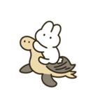 うさぽぽちゃん with恐竜 文字なし（個別スタンプ：14）