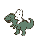 うさぽぽちゃん with恐竜 文字なし（個別スタンプ：17）