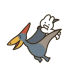 うさぽぽちゃん with恐竜 文字なし（個別スタンプ：18）