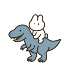 うさぽぽちゃん with恐竜 文字なし（個別スタンプ：19）