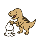 うさぽぽちゃん with恐竜 文字なし（個別スタンプ：22）