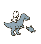 うさぽぽちゃん with恐竜 文字なし（個別スタンプ：28）