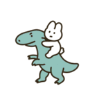 うさぽぽちゃん with恐竜 文字なし（個別スタンプ：29）