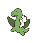うさぽぽちゃん with恐竜 文字なし（個別スタンプ：30）