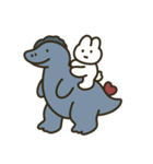 うさぽぽちゃん with恐竜 文字なし（個別スタンプ：31）