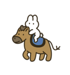 うさぽぽちゃん with恐竜 文字なし（個別スタンプ：38）