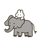 うさぽぽちゃん with恐竜 文字なし（個別スタンプ：39）
