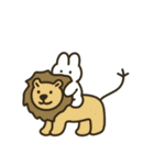 うさぽぽちゃん with恐竜 文字なし（個別スタンプ：40）