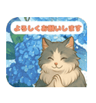 お花いっぱい 優しい猫の大人敬語スタンプ（個別スタンプ：2）