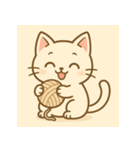 白ねこちゃんのほっこりライフ（個別スタンプ：3）