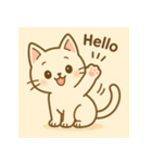 白ねこちゃんのほっこりライフ（個別スタンプ：9）