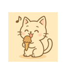白ねこちゃんのほっこりライフ（個別スタンプ：11）