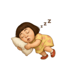面白い黄色のドレスを着た女の子 （NT）（個別スタンプ：2）