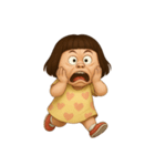 面白い黄色のドレスを着た女の子 （NT）（個別スタンプ：5）