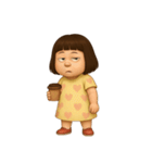 面白い黄色のドレスを着た女の子 （NT）（個別スタンプ：10）