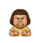 面白い黄色のドレスを着た女の子 （NT）（個別スタンプ：16）