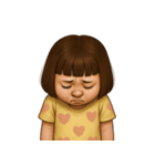 面白い黄色のドレスを着た女の子 （NT）（個別スタンプ：17）