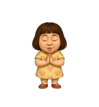 面白い黄色のドレスを着た女の子 （NT）（個別スタンプ：20）