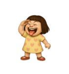 面白い黄色のドレスを着た女の子 （NT）（個別スタンプ：22）