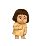 面白い黄色のドレスを着た女の子 （NT）（個別スタンプ：23）