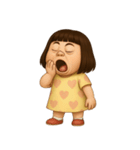 面白い黄色のドレスを着た女の子 （NT）（個別スタンプ：29）