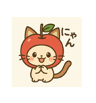 りんごねこスタンプ（個別スタンプ：1）