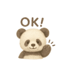 フワフワぬいぐるみ風❤️パンダ（個別スタンプ：3）