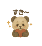 フワフワぬいぐるみ風❤️パンダ（個別スタンプ：10）