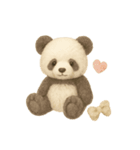 フワフワぬいぐるみ風❤️パンダ（個別スタンプ：31）