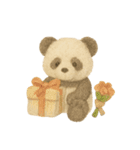 フワフワぬいぐるみ風❤️パンダ（個別スタンプ：35）