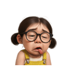 メガネをかけた面白い女の子 （NT）（個別スタンプ：7）