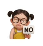 メガネをかけた面白い女の子 （NT）（個別スタンプ：10）