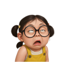 メガネをかけた面白い女の子 （NT）（個別スタンプ：12）