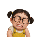 メガネをかけた面白い女の子 （NT）（個別スタンプ：21）