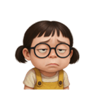 メガネをかけた面白い女の子 （NT）（個別スタンプ：22）