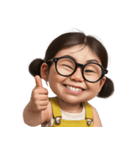 メガネをかけた面白い女の子 （NT）（個別スタンプ：29）