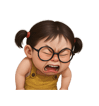 メガネをかけた面白い女の子 （NT）（個別スタンプ：33）