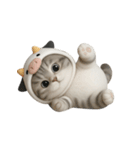 牛の衣装を着た子猫 （NT）（個別スタンプ：20）