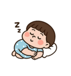 青い水玉模様のドレスを着た女の子 （NT）（個別スタンプ：24）