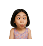 変顔のショートヘアの女の子 （NT）（個別スタンプ：4）