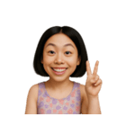 変顔のショートヘアの女の子 （NT）（個別スタンプ：5）