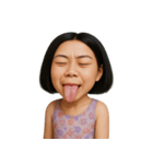 変顔のショートヘアの女の子 （NT）（個別スタンプ：13）