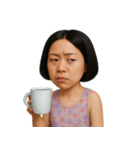 変顔のショートヘアの女の子 （NT）（個別スタンプ：15）