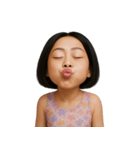 変顔のショートヘアの女の子 （NT）（個別スタンプ：17）