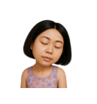 変顔のショートヘアの女の子 （NT）（個別スタンプ：19）